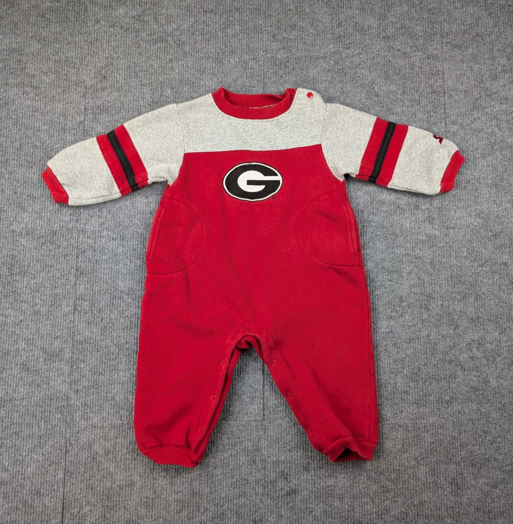 Vintage Starter One Piece Baby 18M Fleece Jumpsuit Collegiate Sports Athleisure